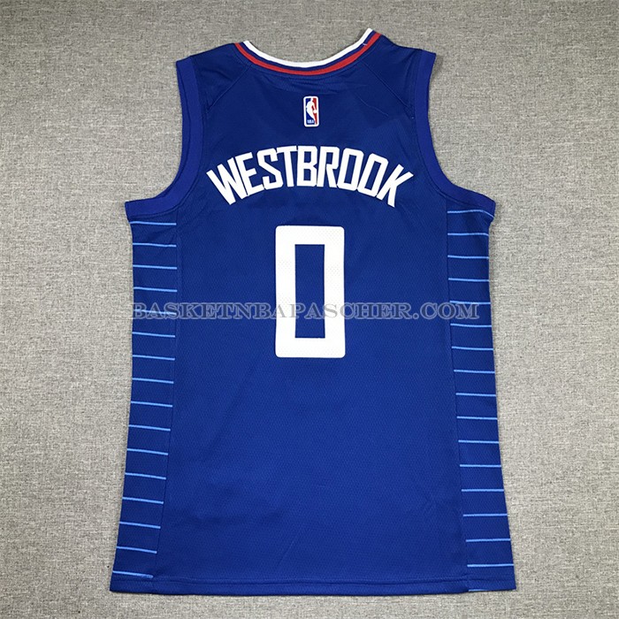 Maillot Los Angeles Clippers Russell Westbrook NO 0 Icon 2022-23 Bleu